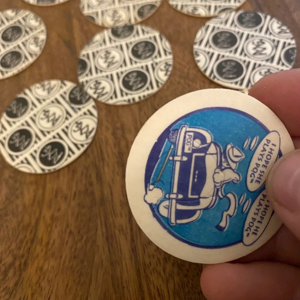 Vintage 90s POGs Lot 30pc World POG Federation Milk Caps Comics Linen Stapled